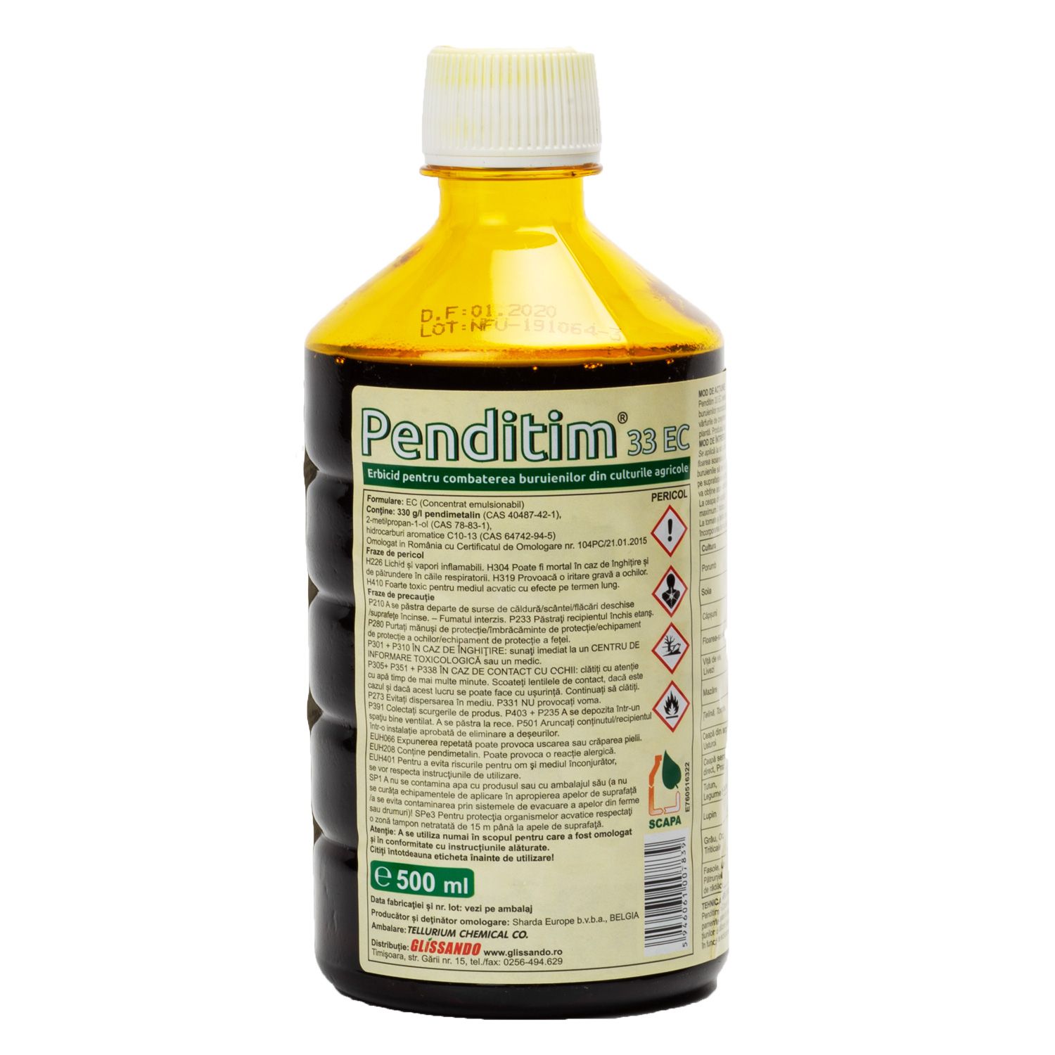 Erbicid Pendigan 330 Ec 100 Ml Erbicid Pendigan/Penditim 330 EC - combate buruienile monocotile anuale si  unele dicotile anuale, in culturile de floarea soarelui, porumb, tomate  transplantate, ardei, varza, morcov, ceapa si soia. - ferma-gradina.ro