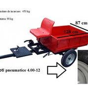 Remorca motocultor Rotakt 450kg basculabila