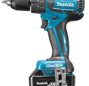 Masina de gaurit cu percutie si insurubat, cu acumulator Makita, DHP459RFJ, 18 V / 3.0 Ah