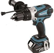 Masina de gaurit cu percutie si insurubat, cu acumulator Makita, DHP458RFE, 18 V / 3.0 Ah