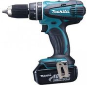 Masina de gaurit cu percutie si insurubat, cu acumulator Makita, BHP456RFE, 18 V / 3.0 Ah