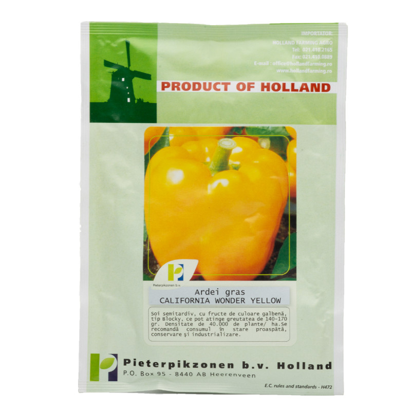 Seminte ardei gras galben California Wonder 