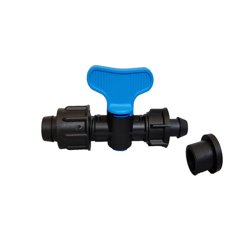 Robinet Jolly Tape pentru banda de picurare, cu capac de strangere, D17