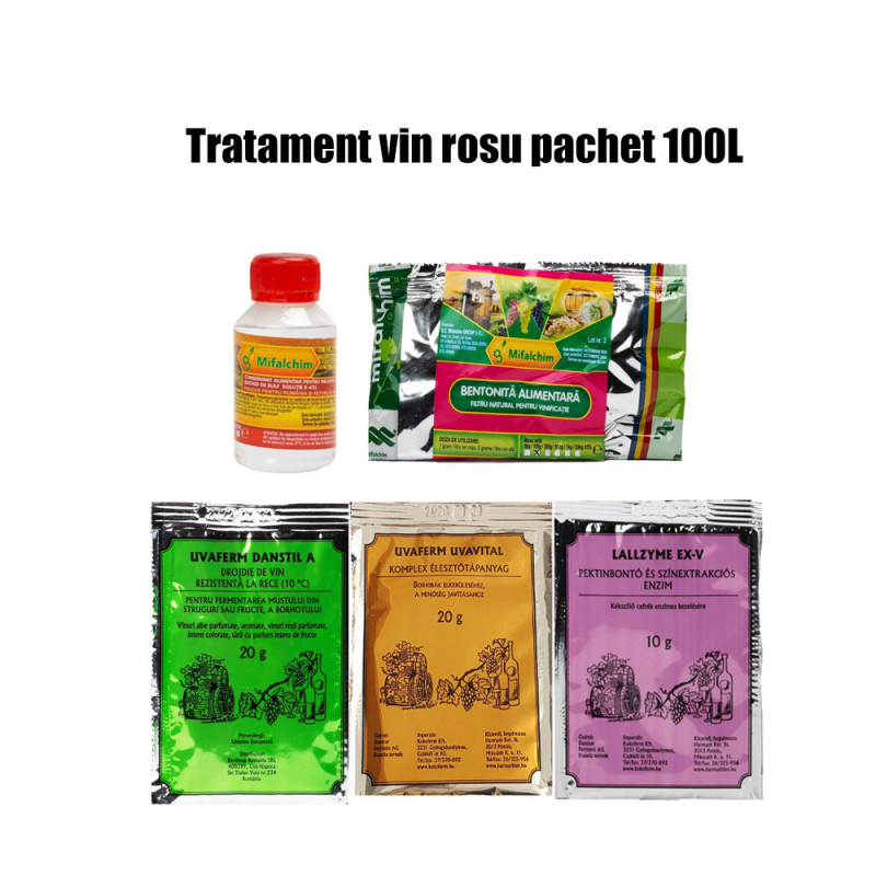 Tratamente vin rosu- pachet 100L